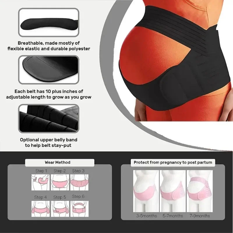 Ceinture de soutien abdominale ajustable pour femmes enceintes, idéale pour la grossesse